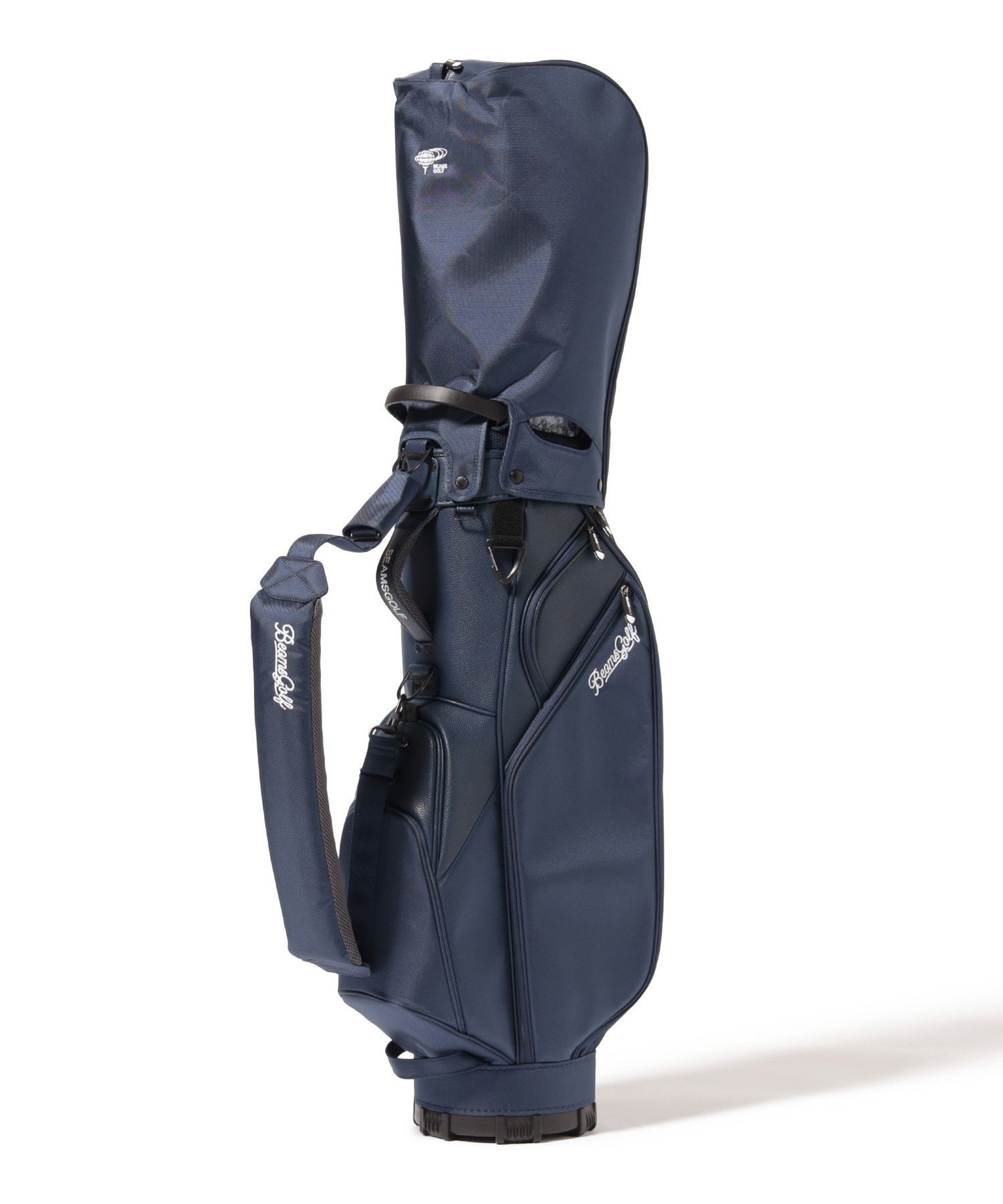 BEAMS GOLF｜スクリプトロゴ ネイビー キャディバッグ(8.5インチ