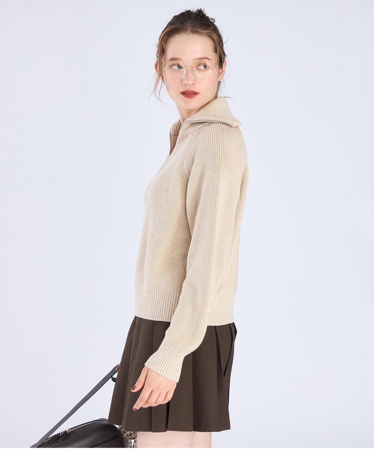 agnes b.｜ハーフジップ ニット プルオーバー | Rakuten Fashion(楽天