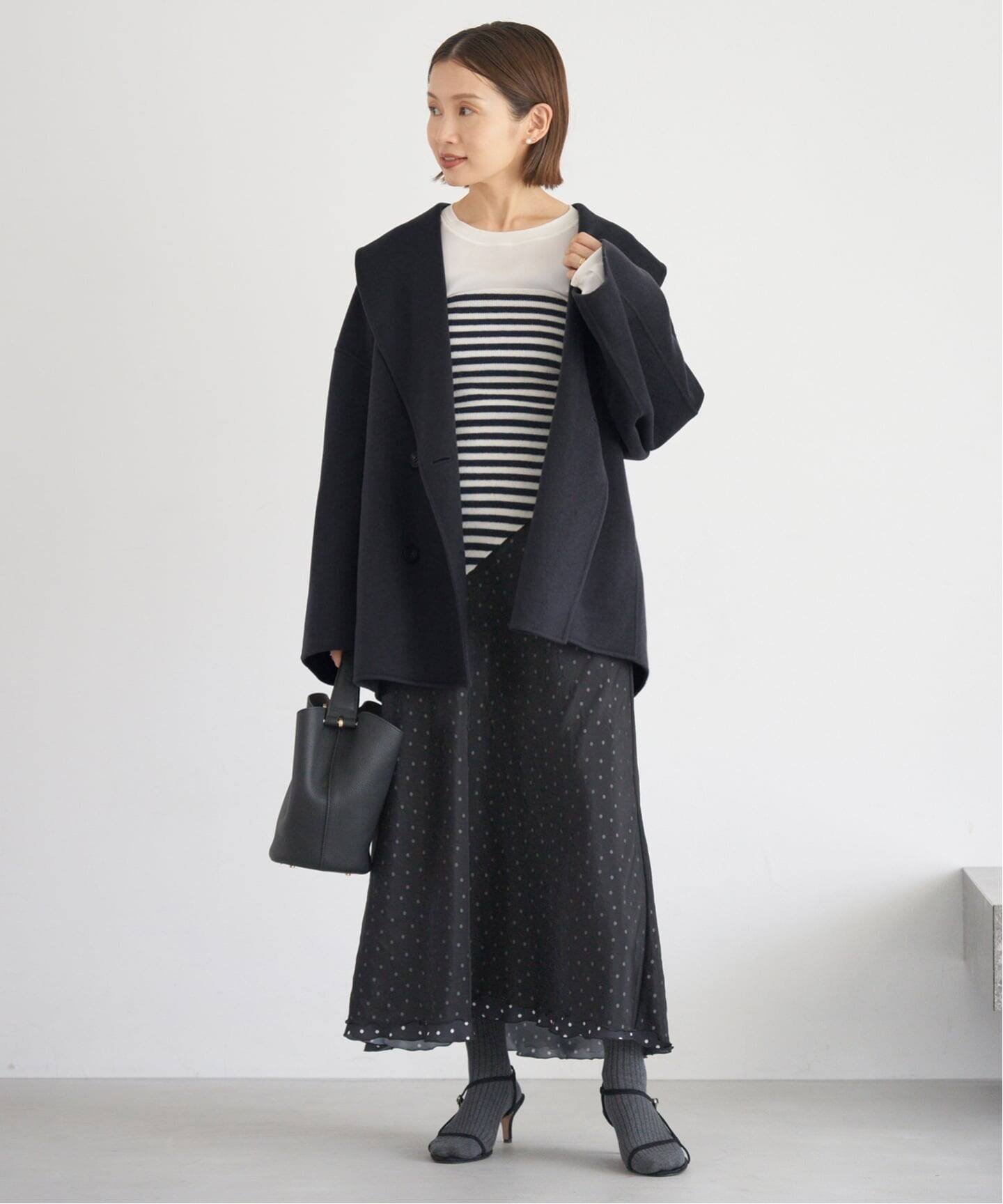 IENA｜《追加》Super160 ショールカラーハーフコート | Rakuten