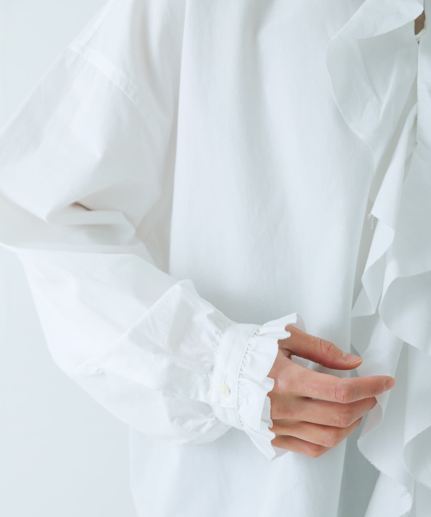 かぐれ｜コットンフリルカラーシャツ | Rakuten Fashion(楽天