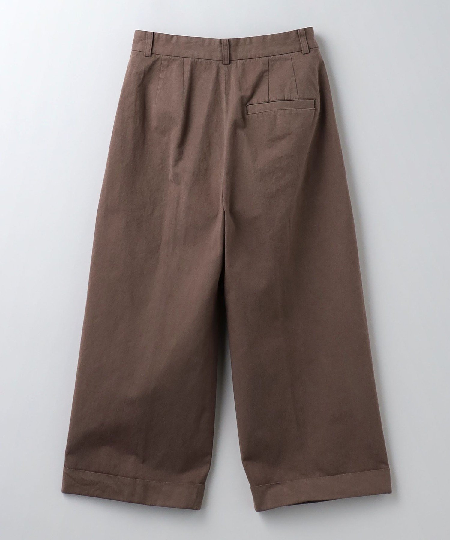 ＜6(ROKU)＞コットン チノ ワイド パンツ　ブラウン　34 6(ROKU)＞コットン チノ ワイド パンツ ブラウン 34 UNITED ARROWS LTD
