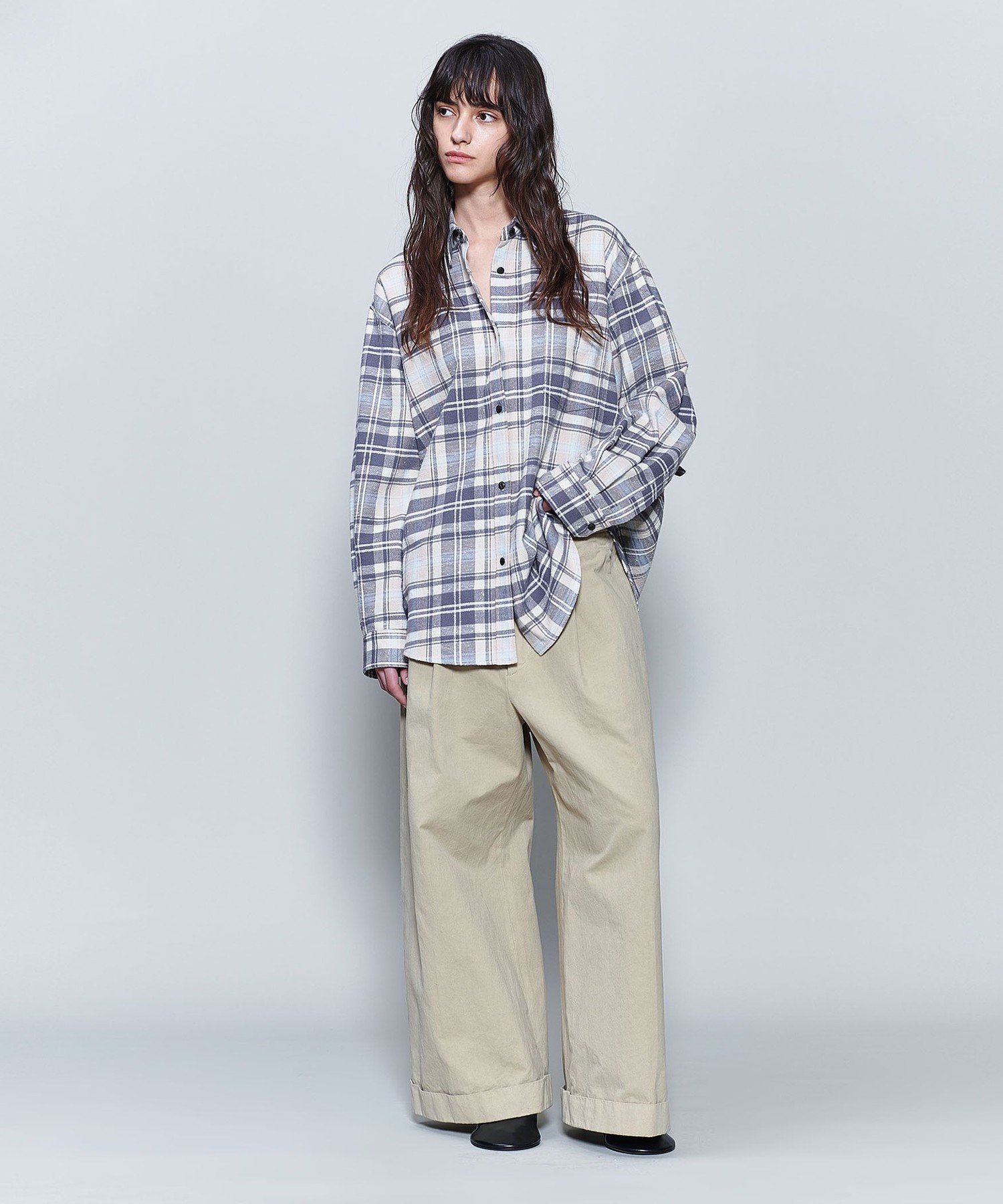 6(ROKU) コットン チノ ワイド パンツ Mサイズ(38) 6(ROKU)＞コットン チノ ワイド パンツ