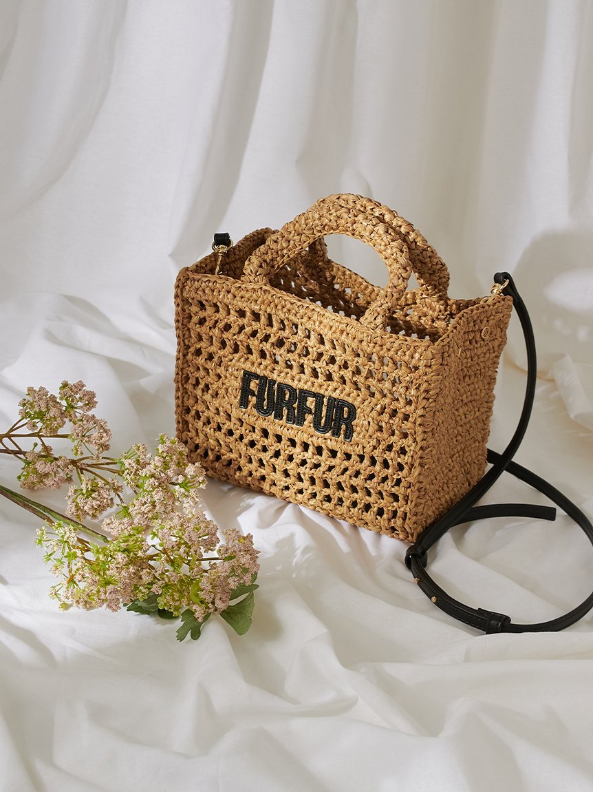 FURFUR｜【限定カラー】ラフィアロゴトートバッグ | Rakuten Fashion