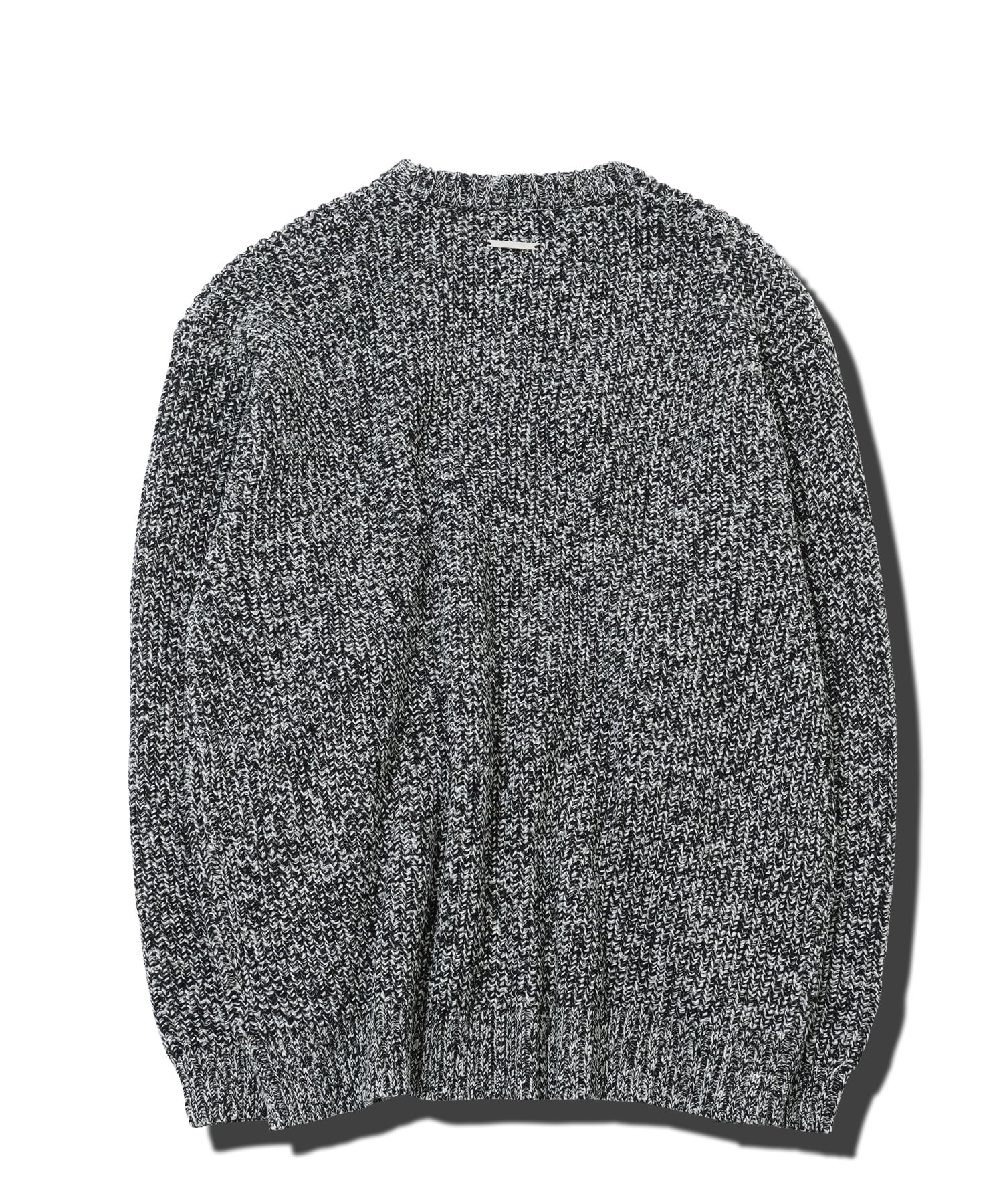 JIGGYS SHOP｜畦編みクルーネックトリコロール洗えるニットセーター