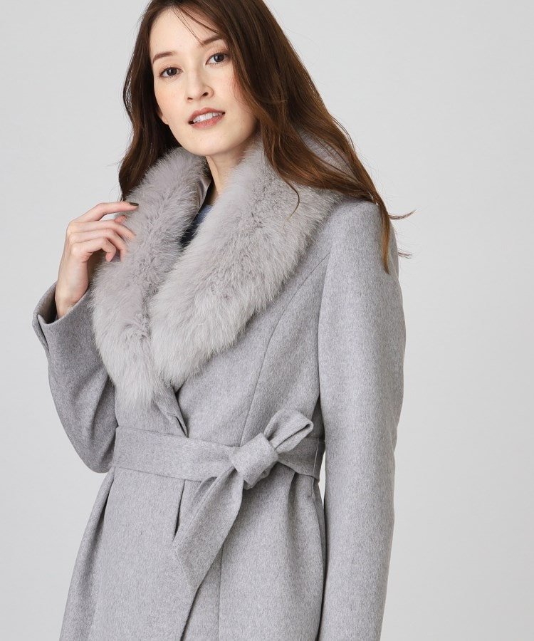 COUP DE CHANCE｜【日本製/フォックスファー/カシミヤ混】ファー付