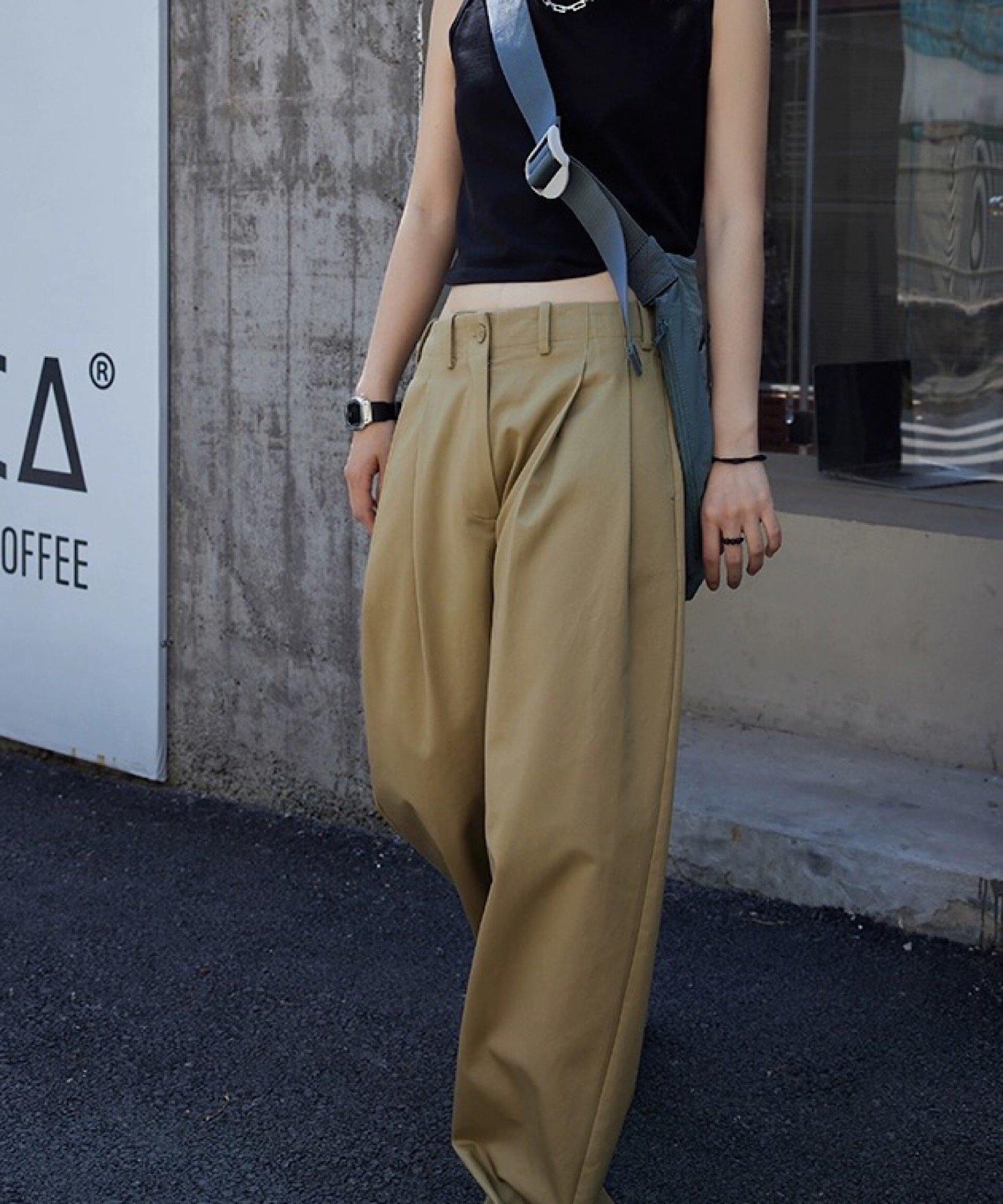 SMILE ORCHID｜タック入りワイドチノパン | Rakuten Fashion(楽天