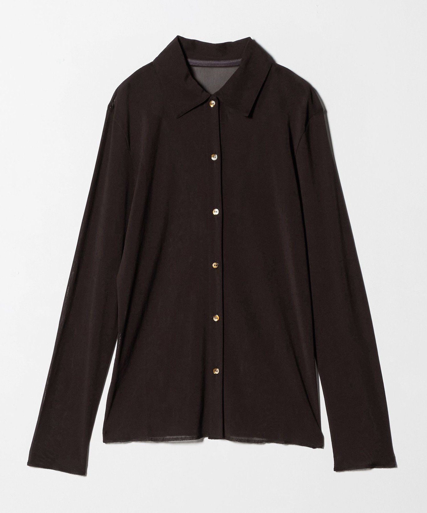 6 ROKU ナイロン チュール シャツ 6(ROKU)＞ナイロン チュール シャツ