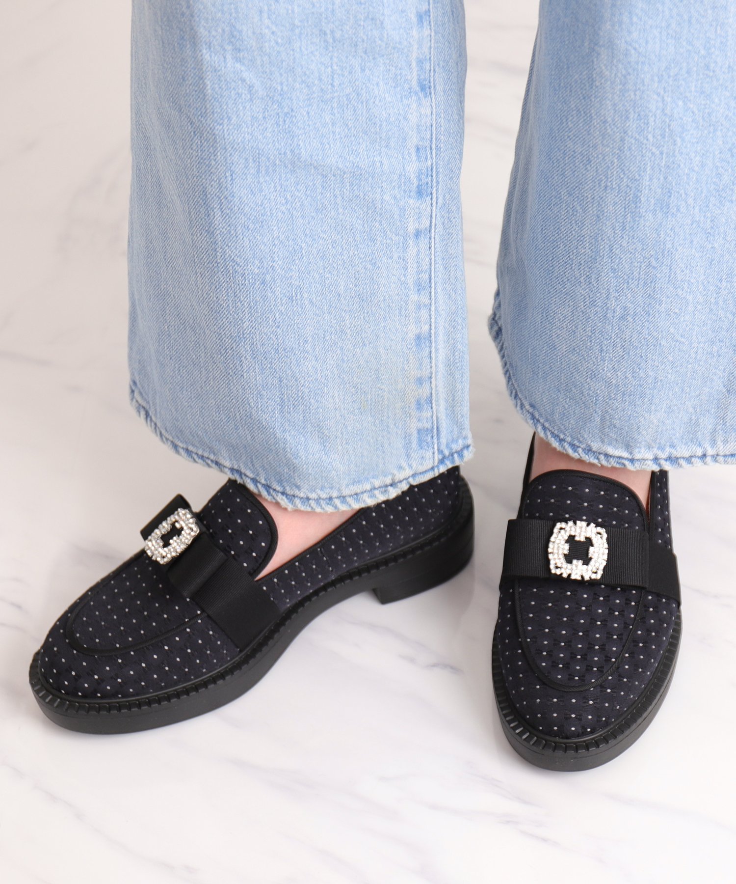 artemis by DIANA｜ビジューリボン 厚底ローファー | Rakuten Fashion