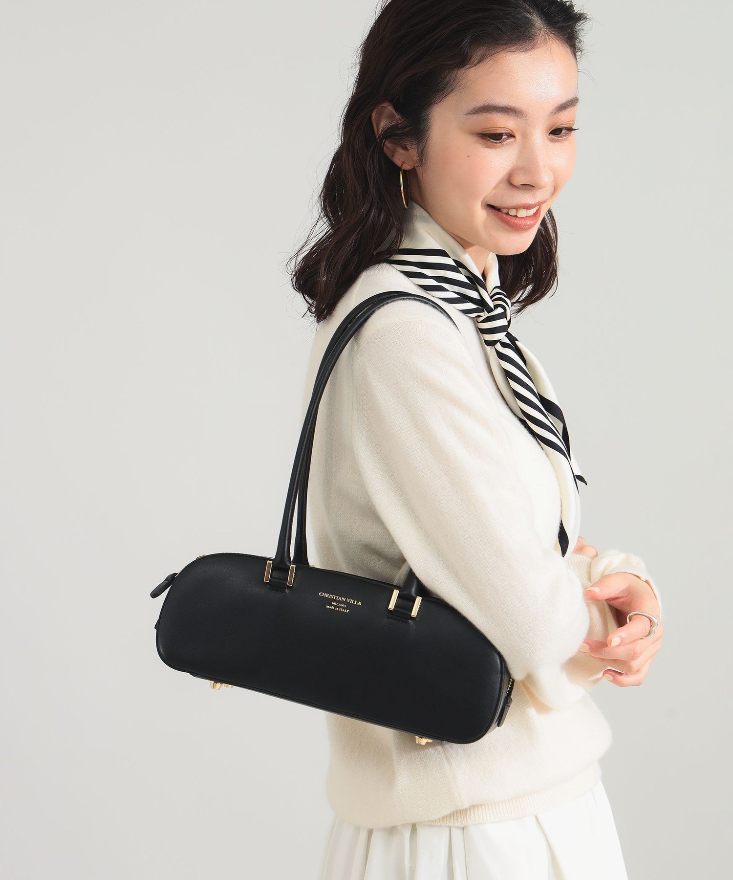 Demi-Luxe BEAMS｜CHRISTIAN VILLA / スクエア ロングハンドル バッグ