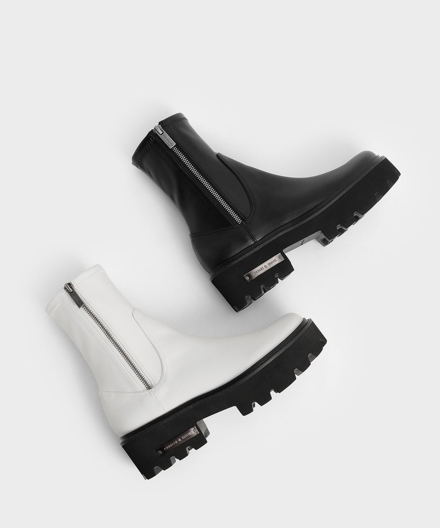 CHARLES & KEITH｜サイドジップ アンクルブーツ | Rakuten Fashion