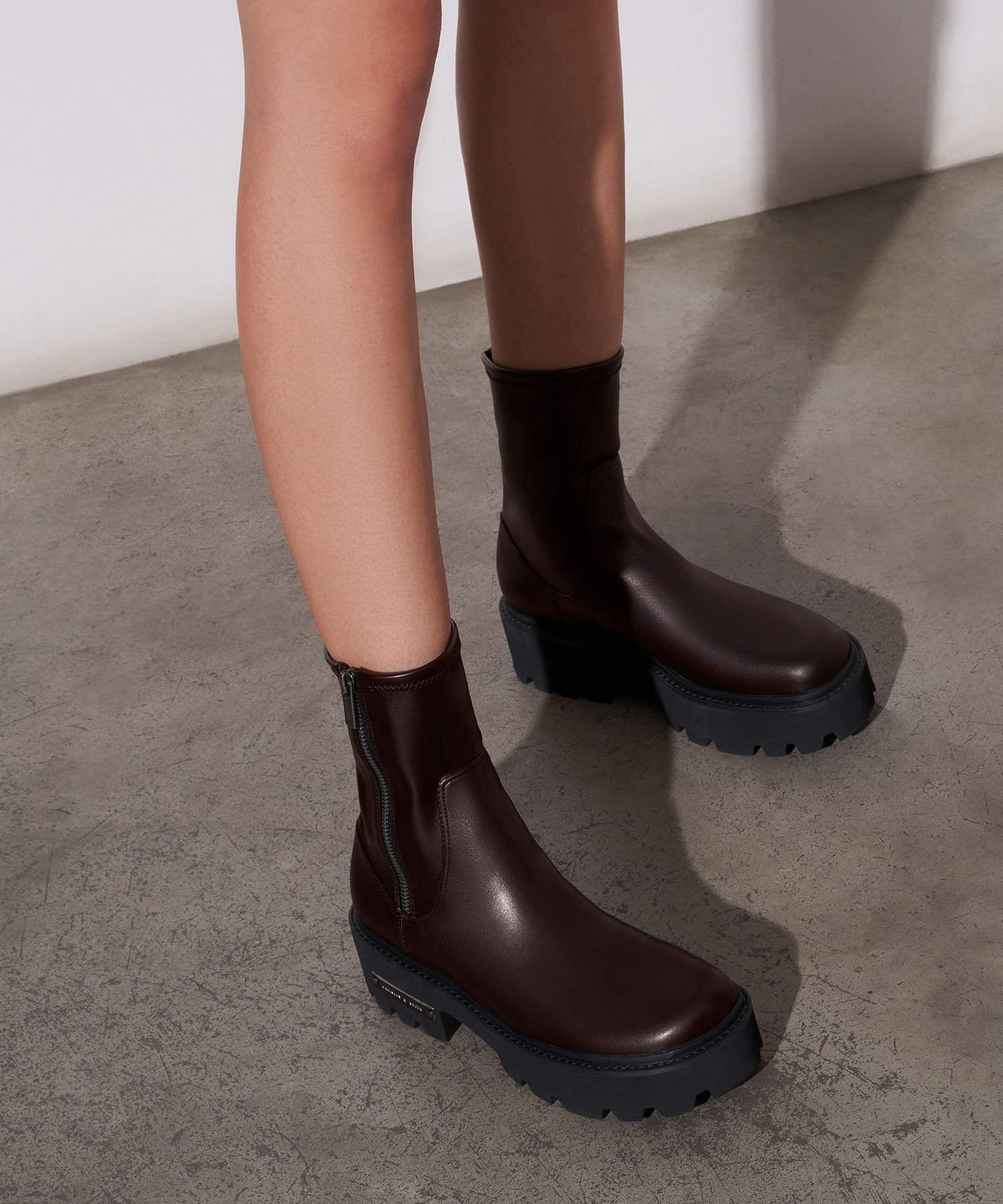 CHARLES & KEITH｜サイドジップ アンクルブーツ | Rakuten Fashion