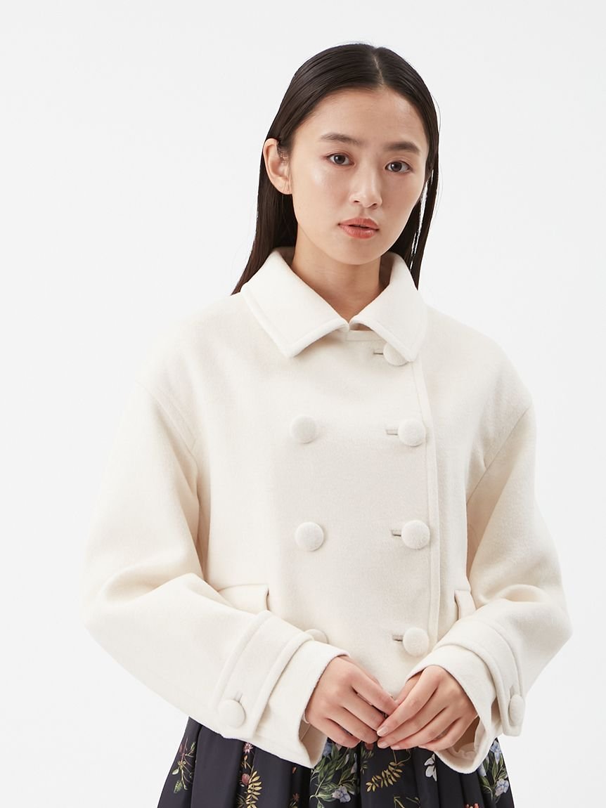Mila Owen｜ウールカシミヤショート丈ピーコート | Rakuten Fashion