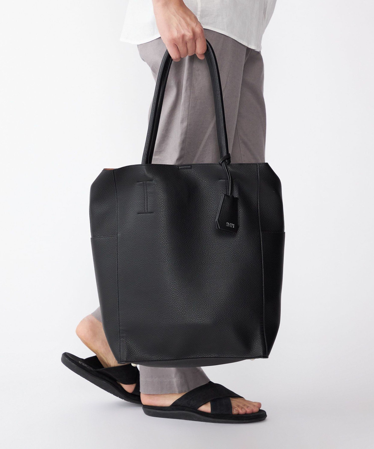 SHIPS｜【WEB限定】SHIPS: 合成皮革 ヴァーティカル ビズ トート