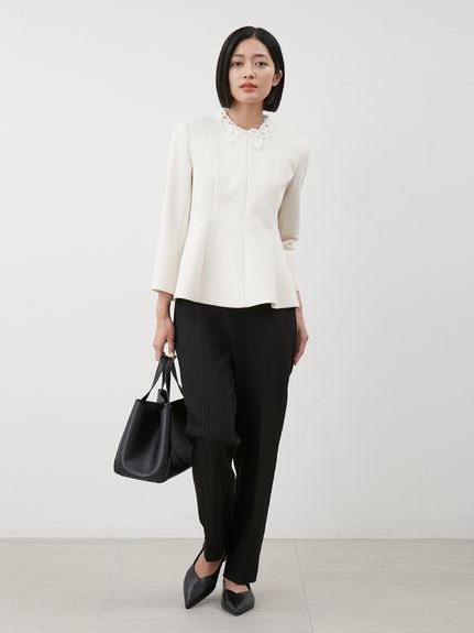 Mila Owen｜【セットアイテム】2wayレースカラーペプラムSET UP