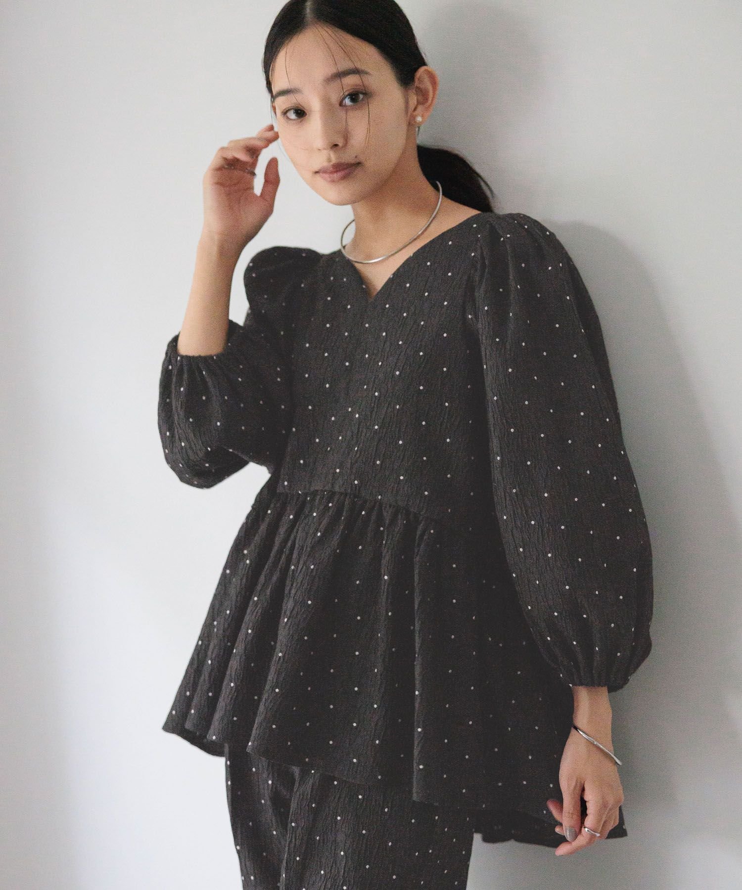 LOWRYS FARM｜daymeジャガードブラウス | Rakuten Fashion(楽天