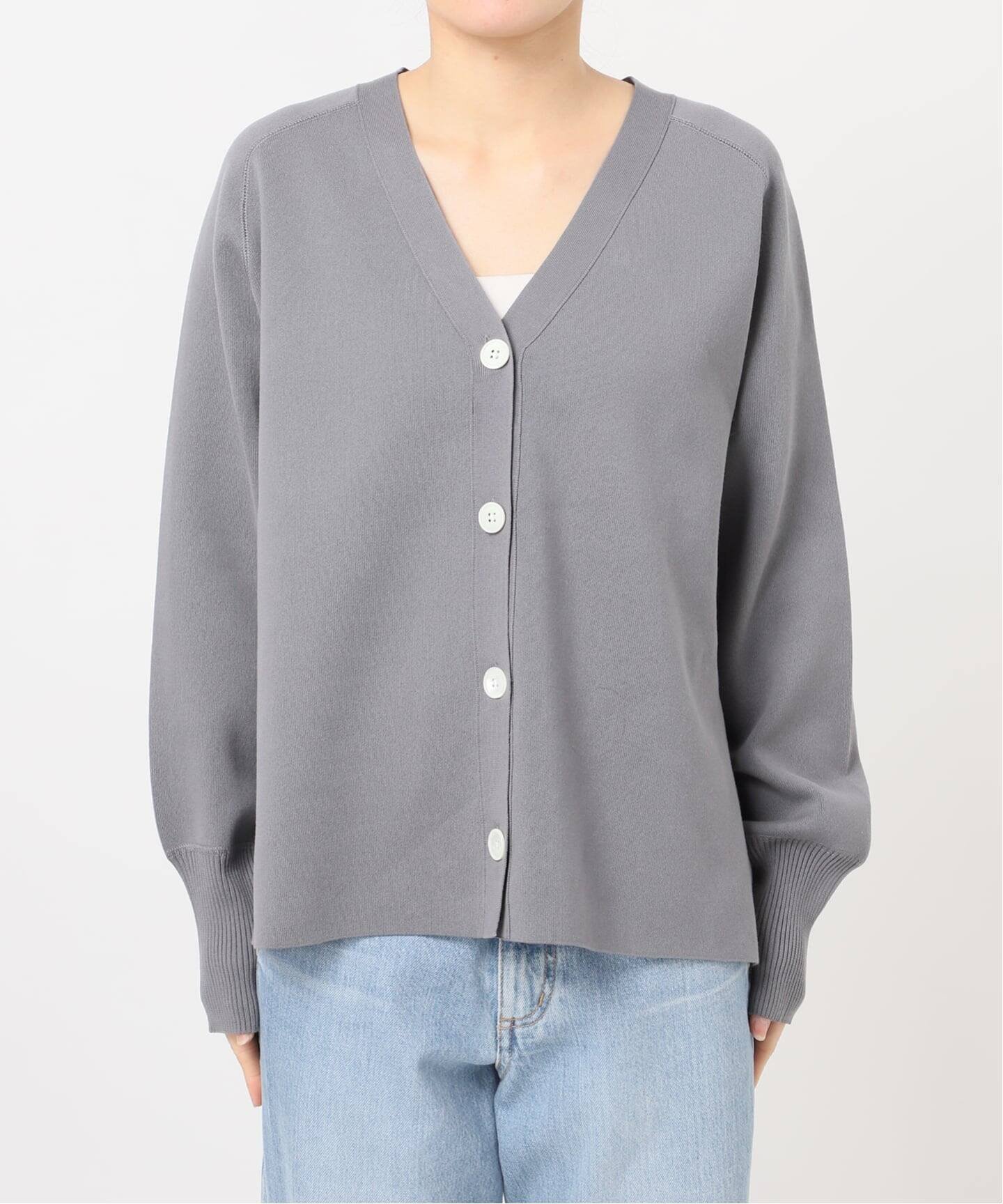 IENA｜《新色/追加》ファインコットンスムースVネックカーディガン