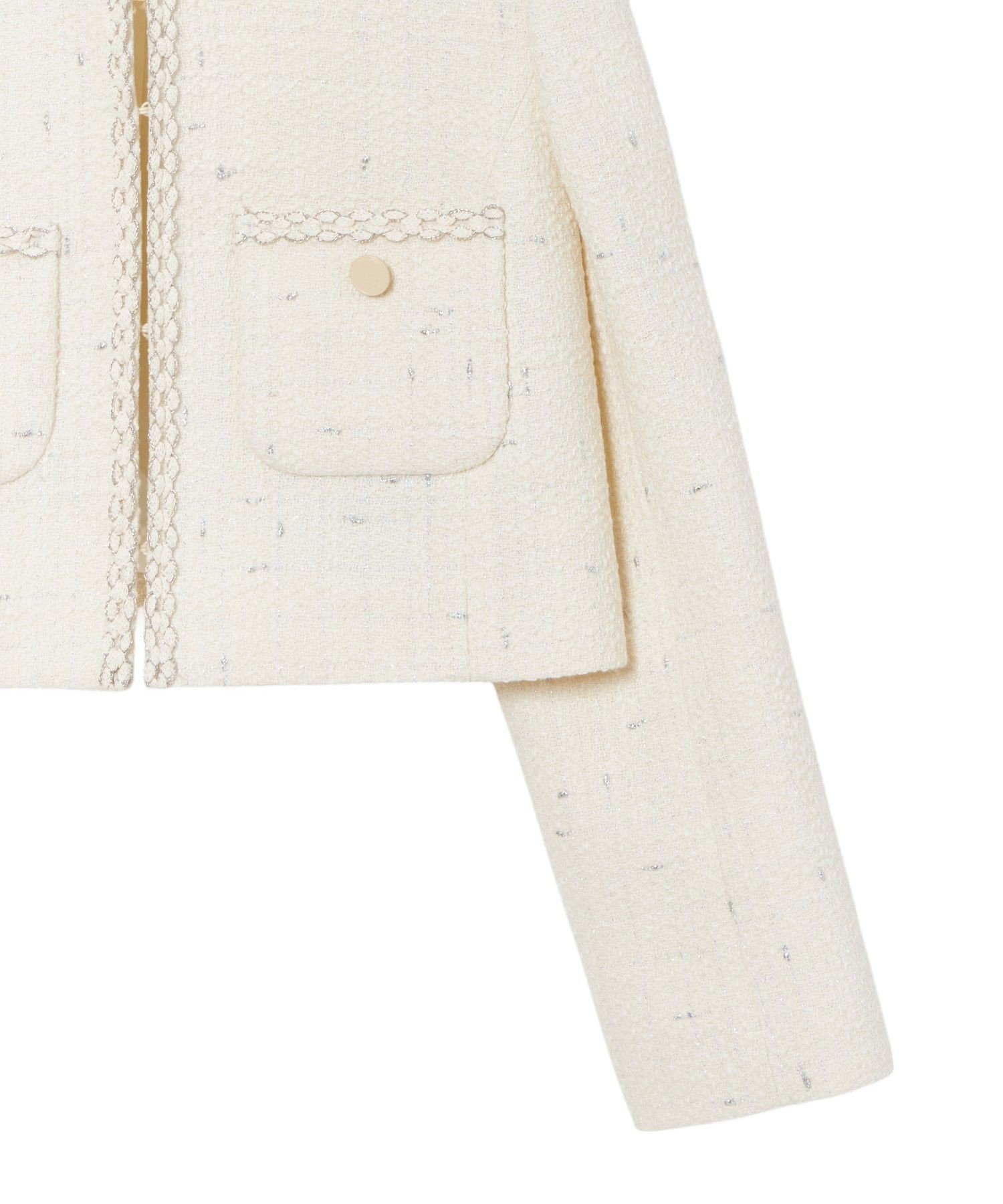 ANAYI｜【セットアップ対応商品】ラメスラブツイードショート