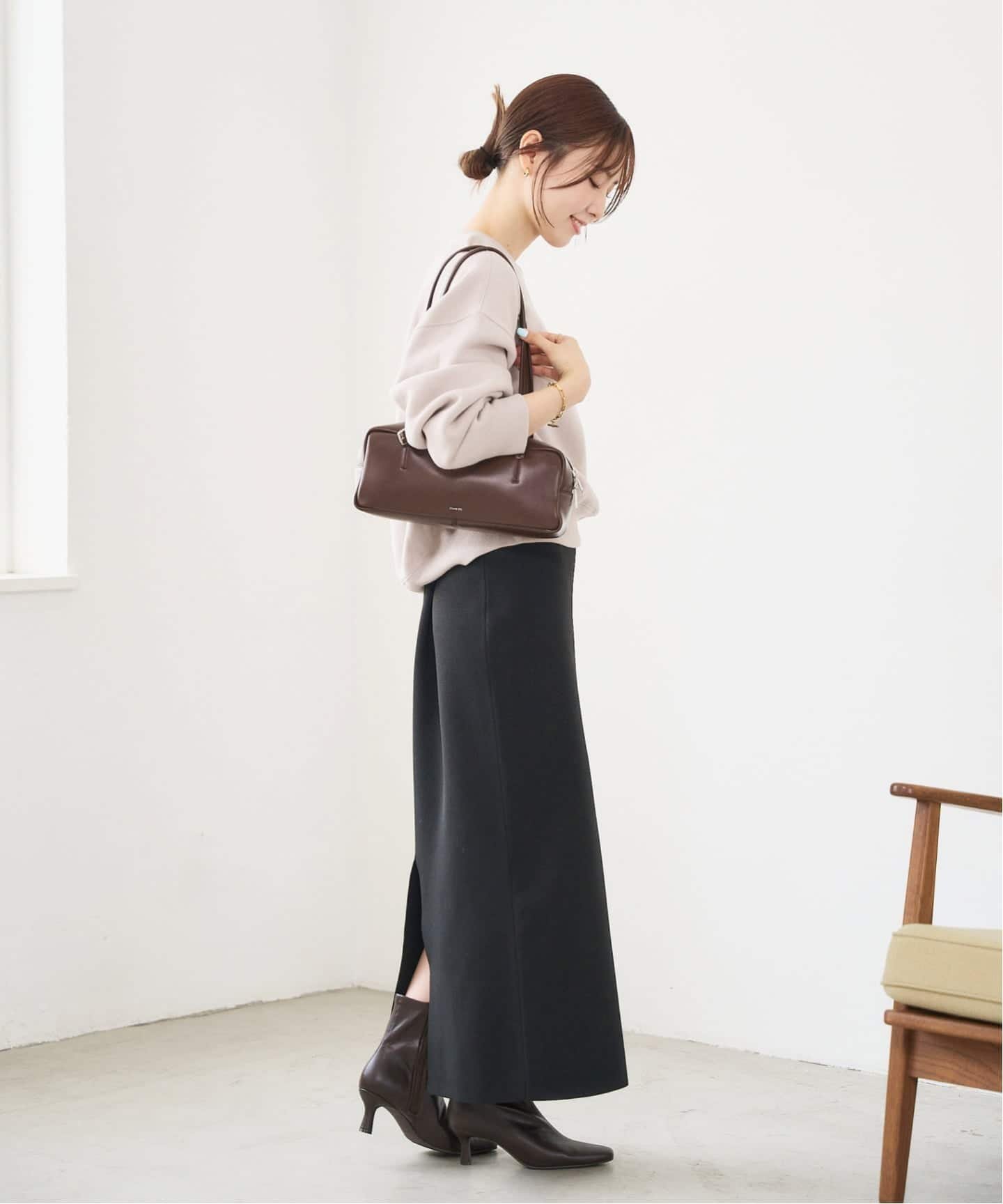 LE TALON｜《追加》6cmフレンチスクエアフィットショートブーツ