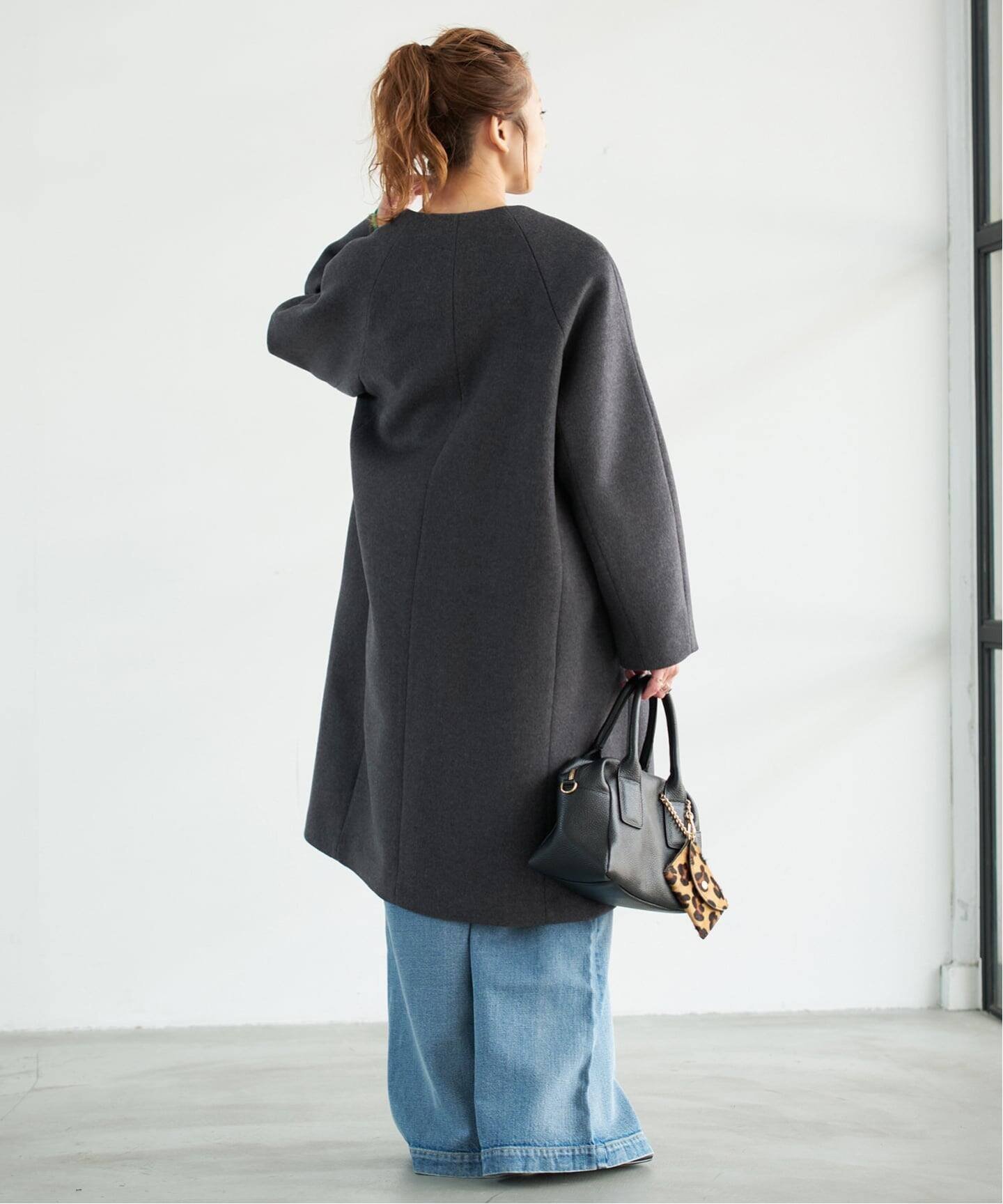 Spick & Span｜《追加》S160ビーバーノーカラーコート | Rakuten