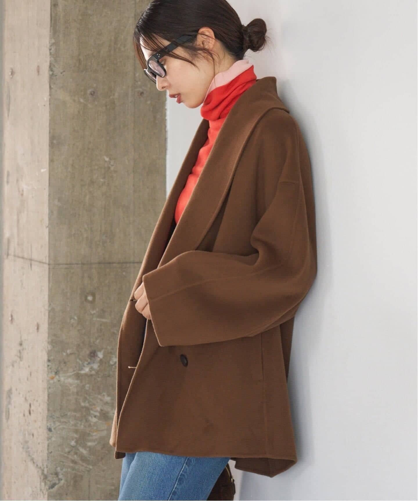 IENA｜《追加3》Super160 ショールカラーハーフコート | Rakuten