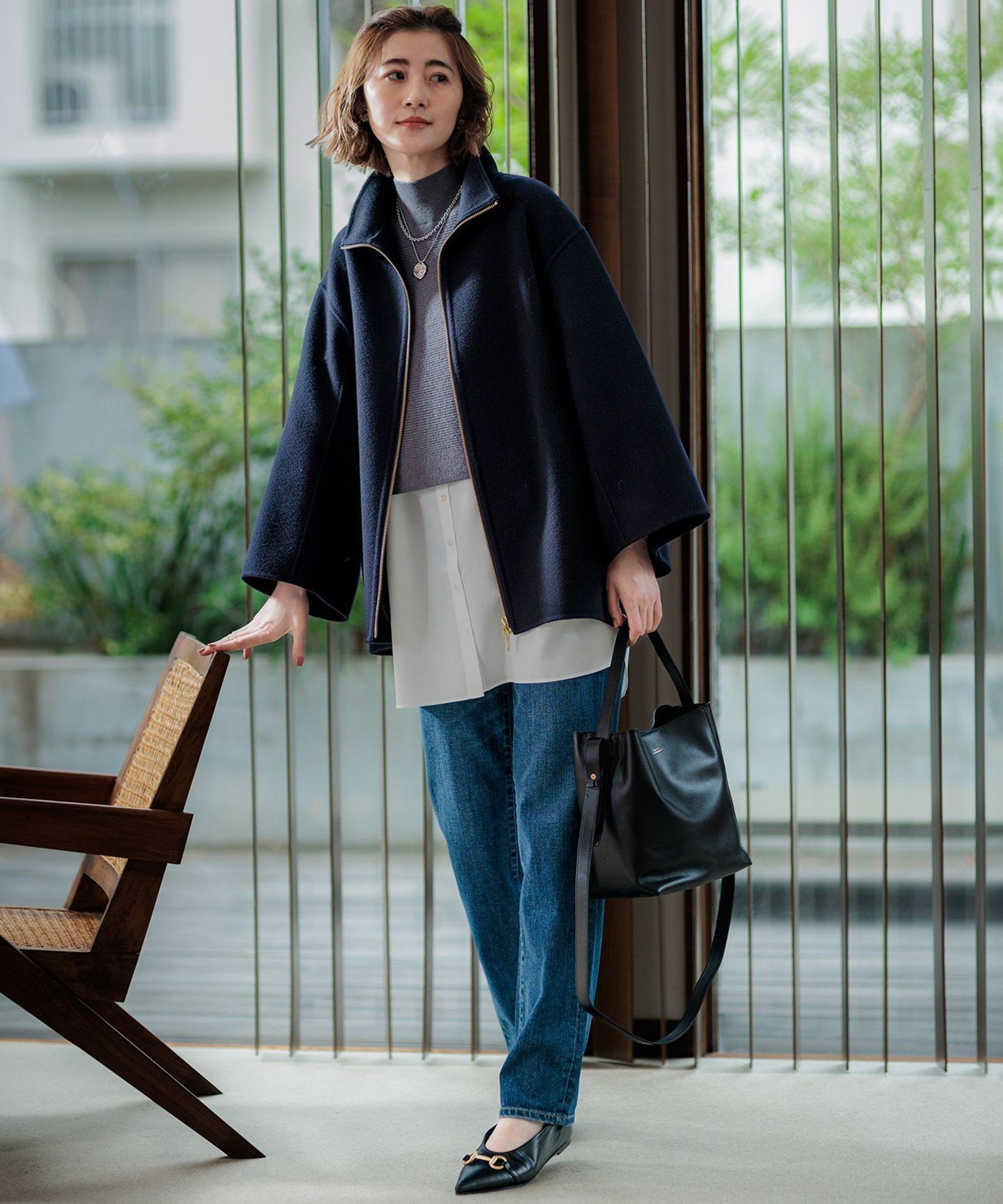 23区｜ウールリバー スタンドカラーコート | Rakuten Fashion(楽天