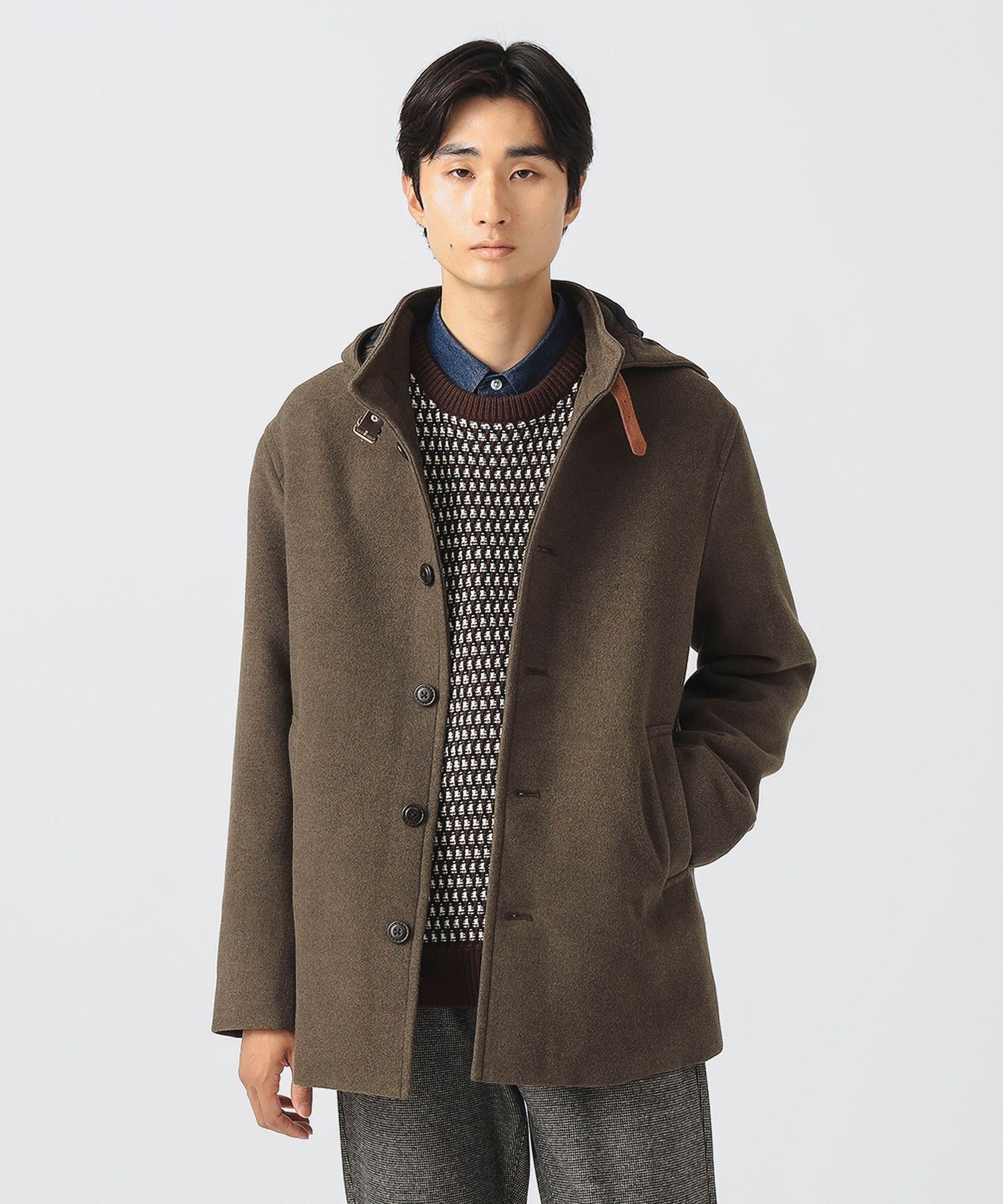 BEAMS HEART｜フーディー スタンドカラー コート | Rakuten Fashion