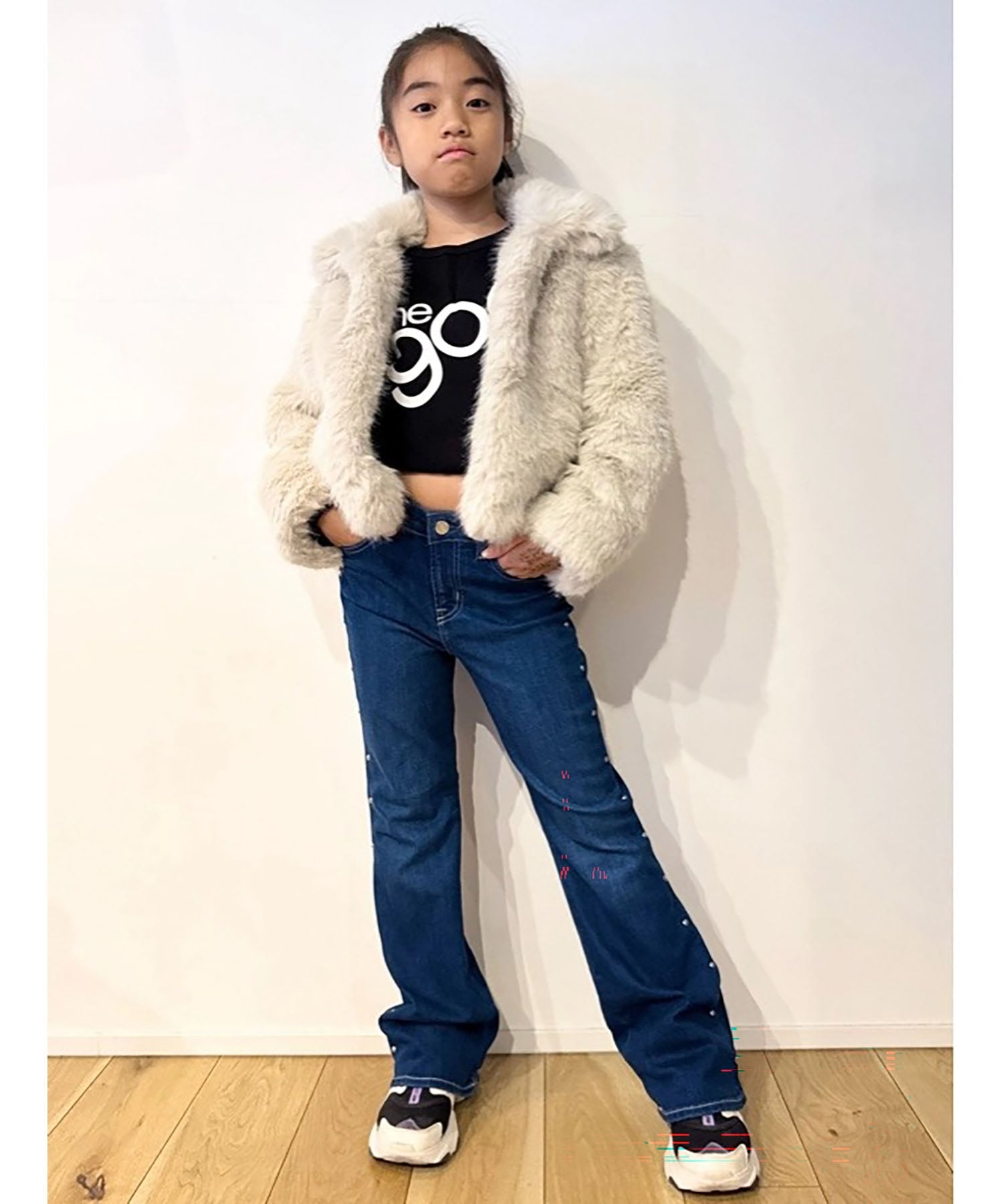 GAP｜(K)リサイクル フェイクファー クロップドコート (キッズ