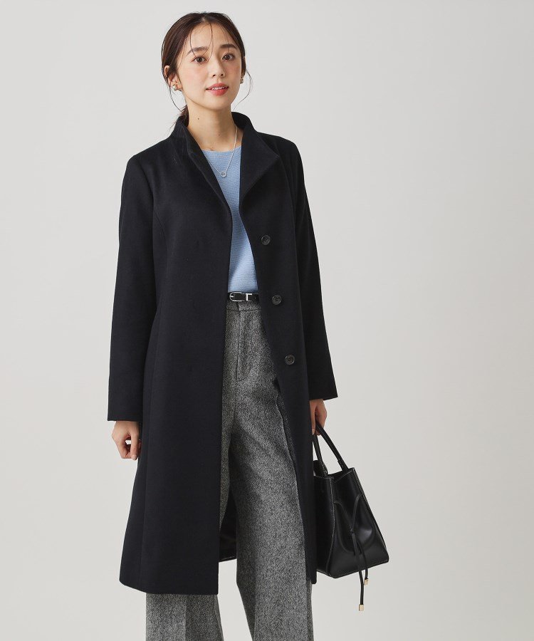 COUP DE CHANCE｜【カシミヤ混/日本製】Iラインスタンドウィングカラー