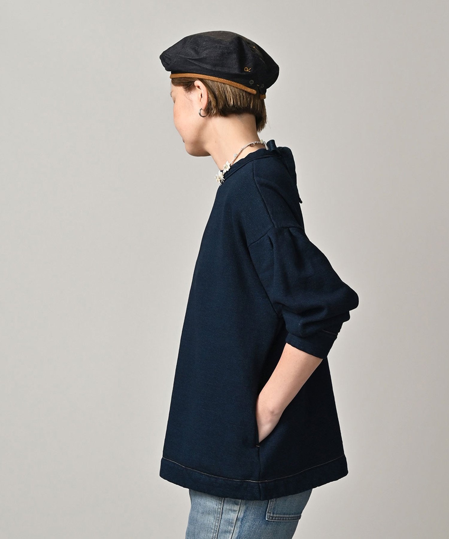 45R｜裏毛のチュニック(インディゴ) | Rakuten Fashion(楽天