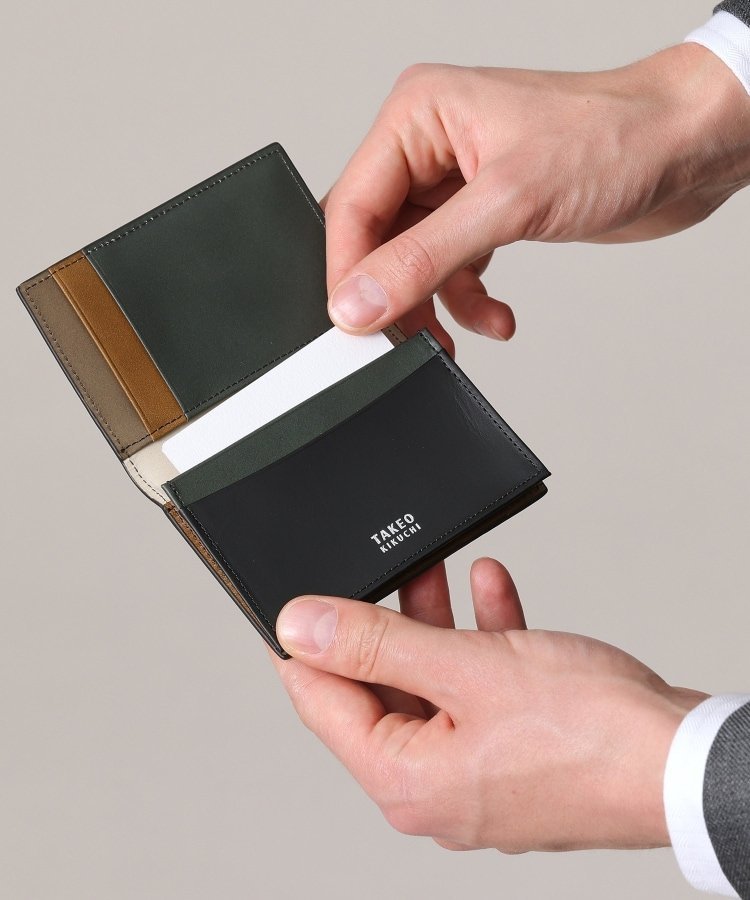 TAKEO KIKUCHI｜アンティーク調レザー 名刺入れ | Rakuten Fashion