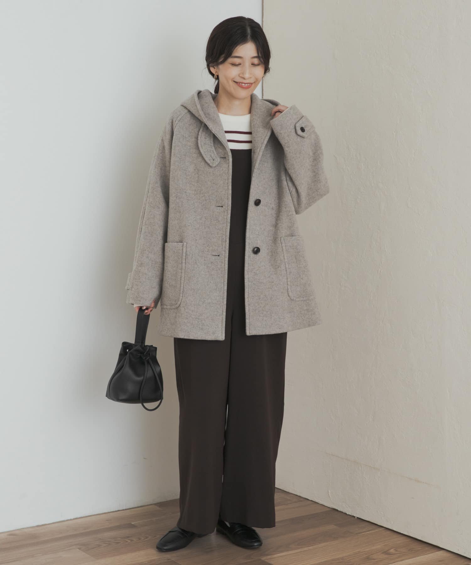 URBAN RESEARCH DOORS｜エアリーウールフードコート | Rakuten Fashion