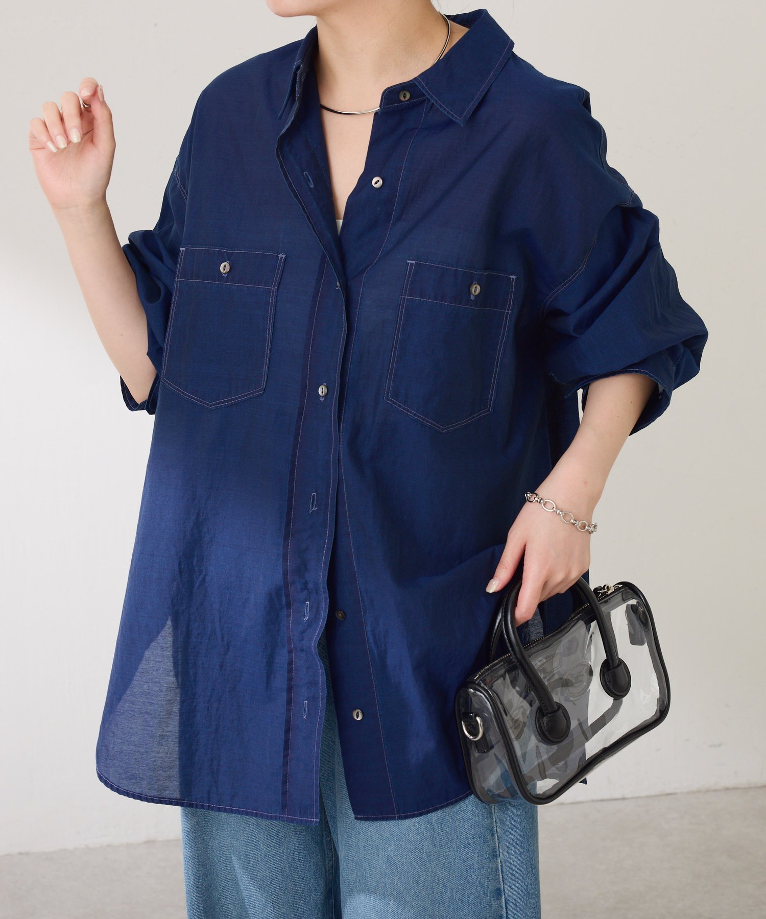 COLLAGE GALLARDAGALANTE｜シアーデニムシャツ | Rakuten Fashion(楽天