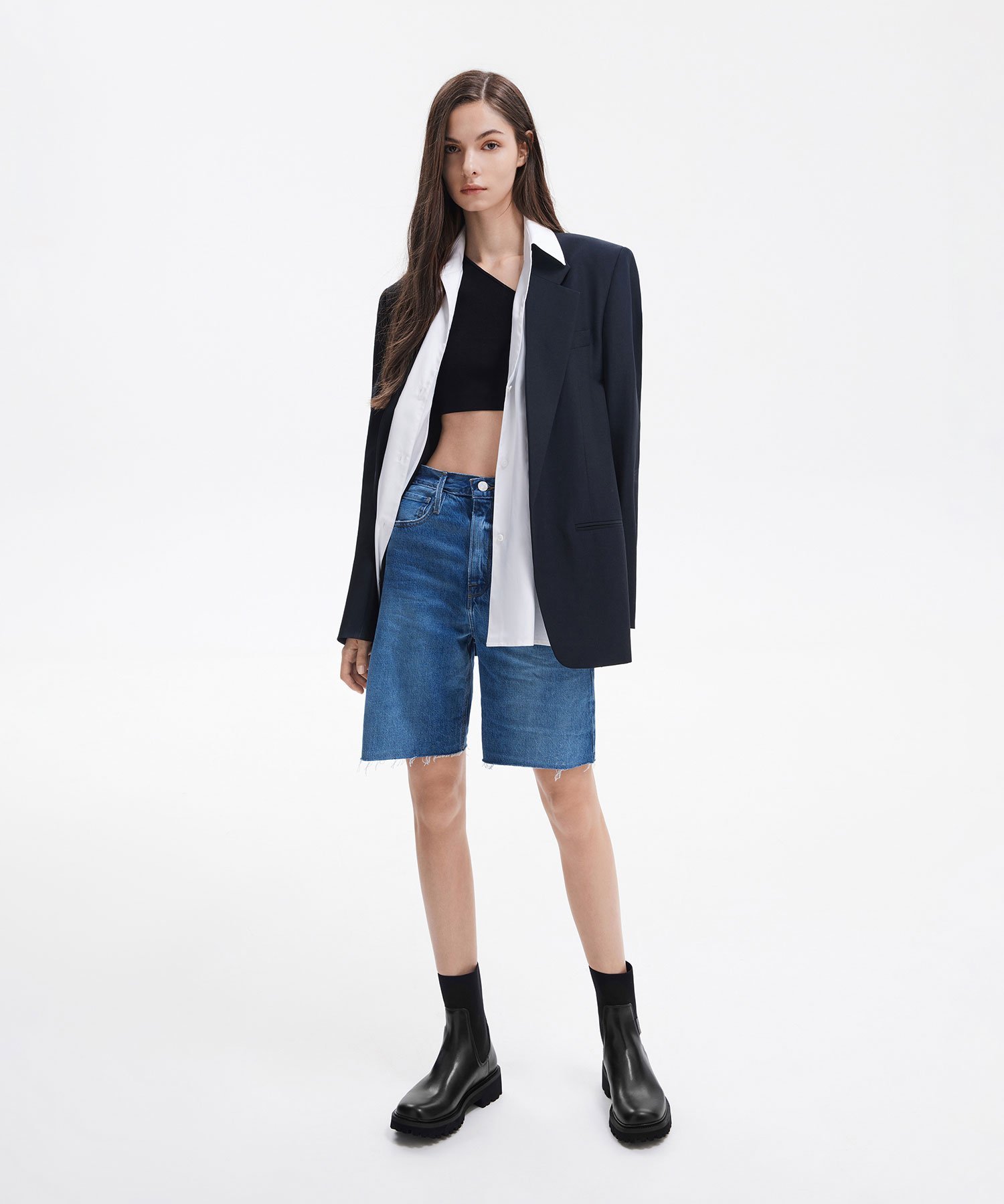 CHARLES & KEITH｜ニットソックス リッジッドソールチェルシーブーツ