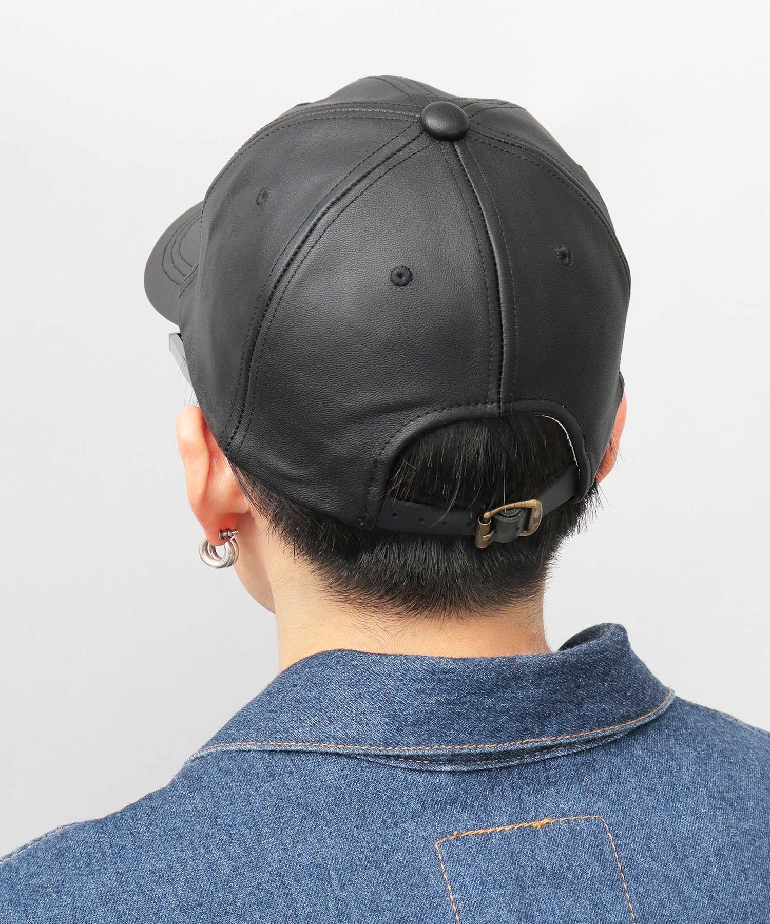 A.M.S.｜本革 レザーキャップ / 羊革 / ラムレザー / ローキャップ