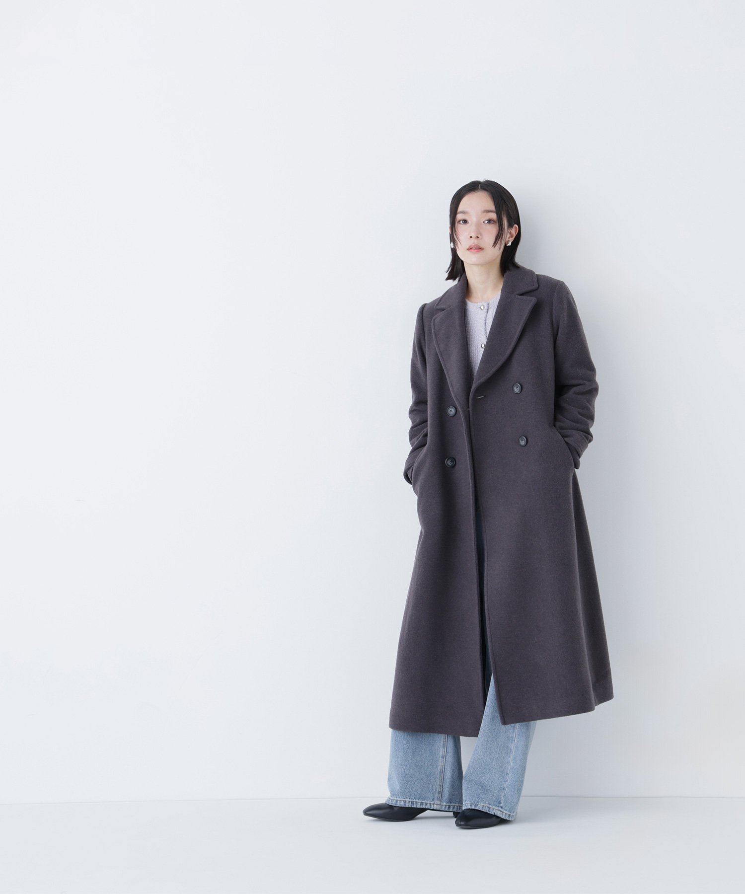 NATURAL BEAUTY BASIC｜ビッグカラーダブルチェスターコート | Rakuten