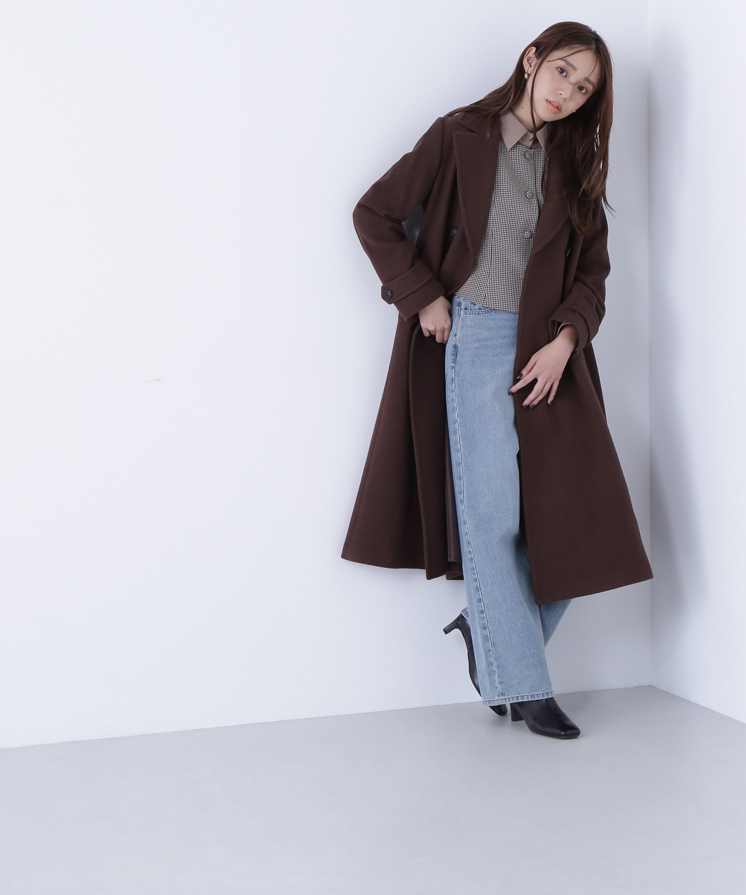 NATURAL BEAUTY BASIC｜ビッグカラーダブルチェスターコート | Rakuten