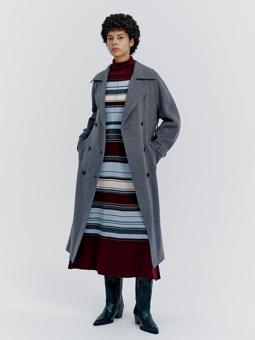 Mila Owen｜ベルト付きリバーピーコート | Rakuten Fashion(楽天