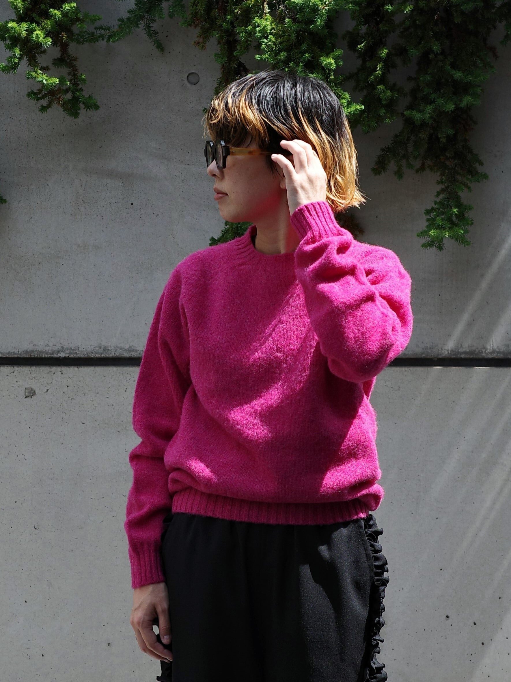 BEAVER｜INVERALLAN/インバーアラン 別注SHAGGY CREW SHETLAND SWEATER