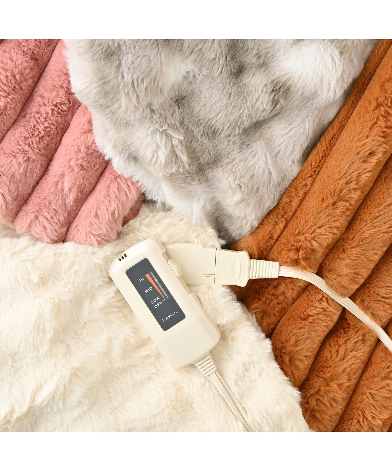 Francfranc｜ヒーター付きブランケット グレー | Rakuten Fashion(楽天