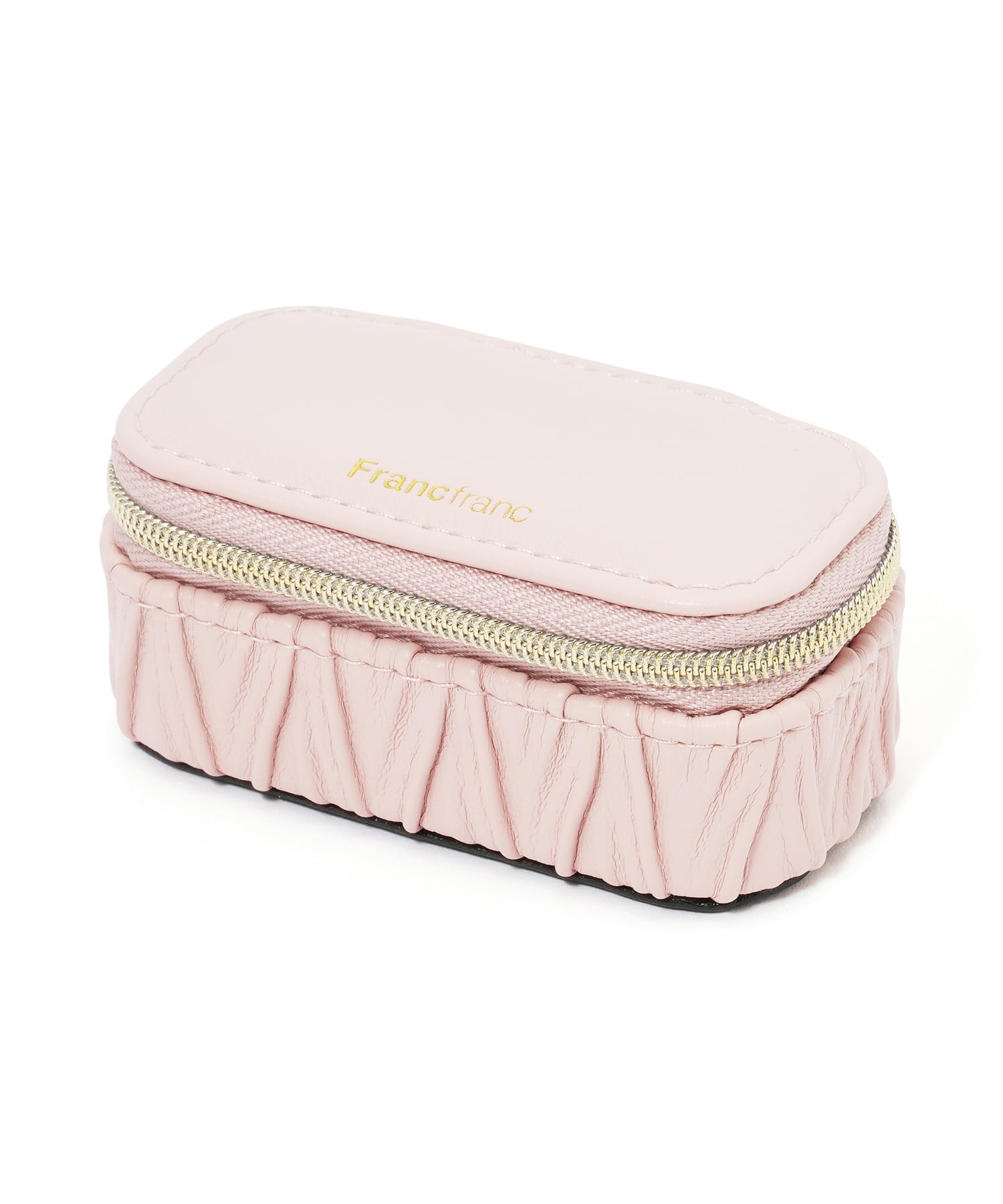 Francfranc｜エンボス ミニトラベル ジュエリーボックス ピンク