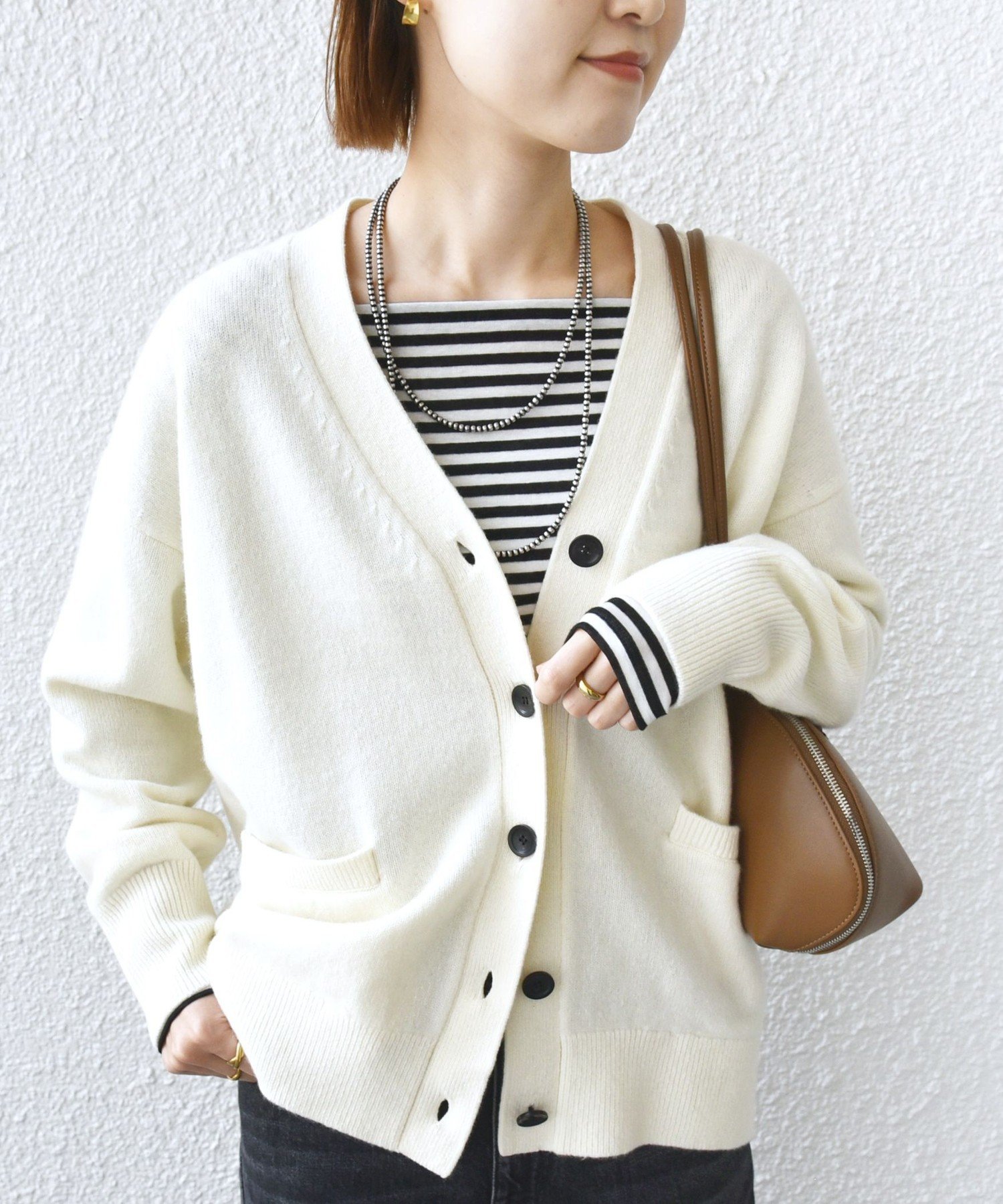 SHIPS｜〈手洗い可能〉7G ウール カシミヤ Vネック カーディガン 24AW