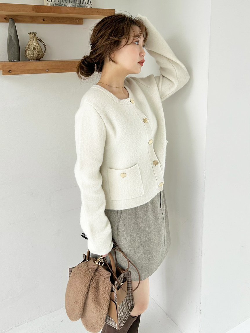 FRAY I.D｜【WEB限定カラー】フォックスウールニットジャケット