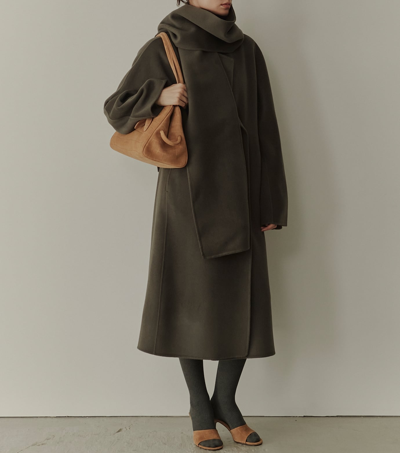 LE CIEL BLEU｜ダブルフェイスラップコート/Double Face Wrap Coat