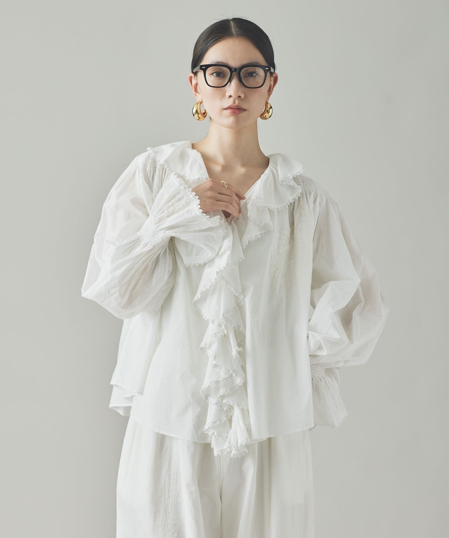 Curensology｜ラッフルレースブラウス | Rakuten Fashion(楽天