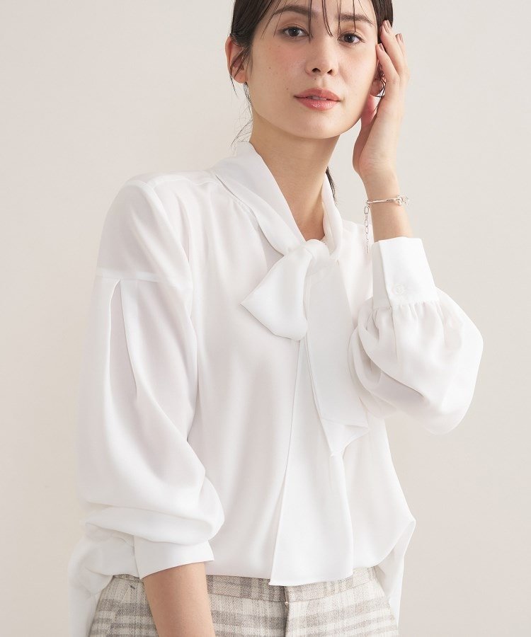 楽天市場】ジョーゼット ボウタイブラウスの通販