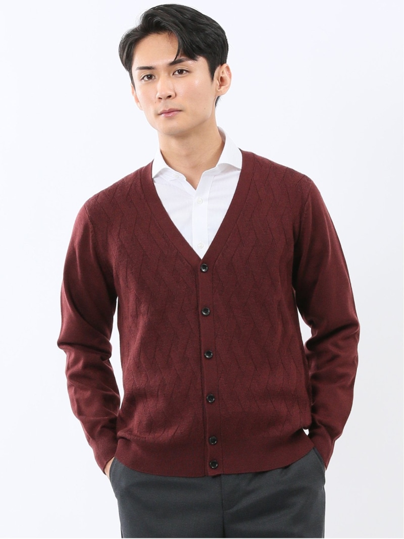 楽天市場】ワインレッド（カーディガン｜トップス）：メンズ
