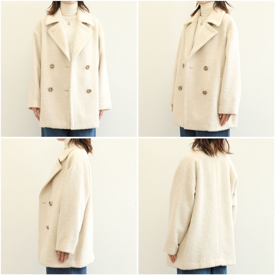 楽天市場】drawell ドロウェル コート Pコート ダブルブレスト