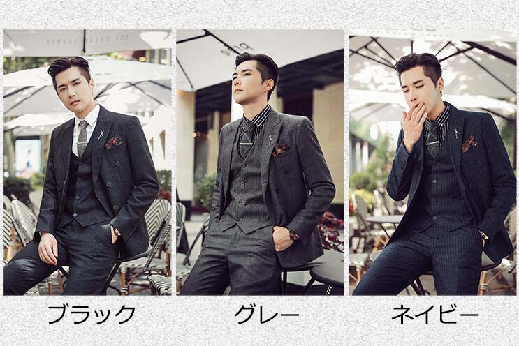 楽天市場】【送料無料】ダブルスーツ メンズスーツ 3ピース フォーマル