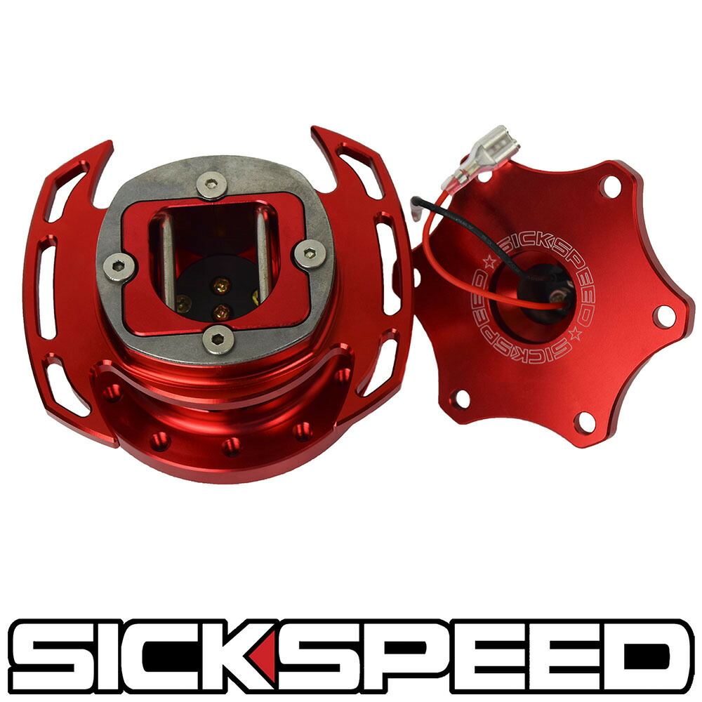 楽天市場】SICKSPEED ステアリングクイックリリース レッドハンドル
