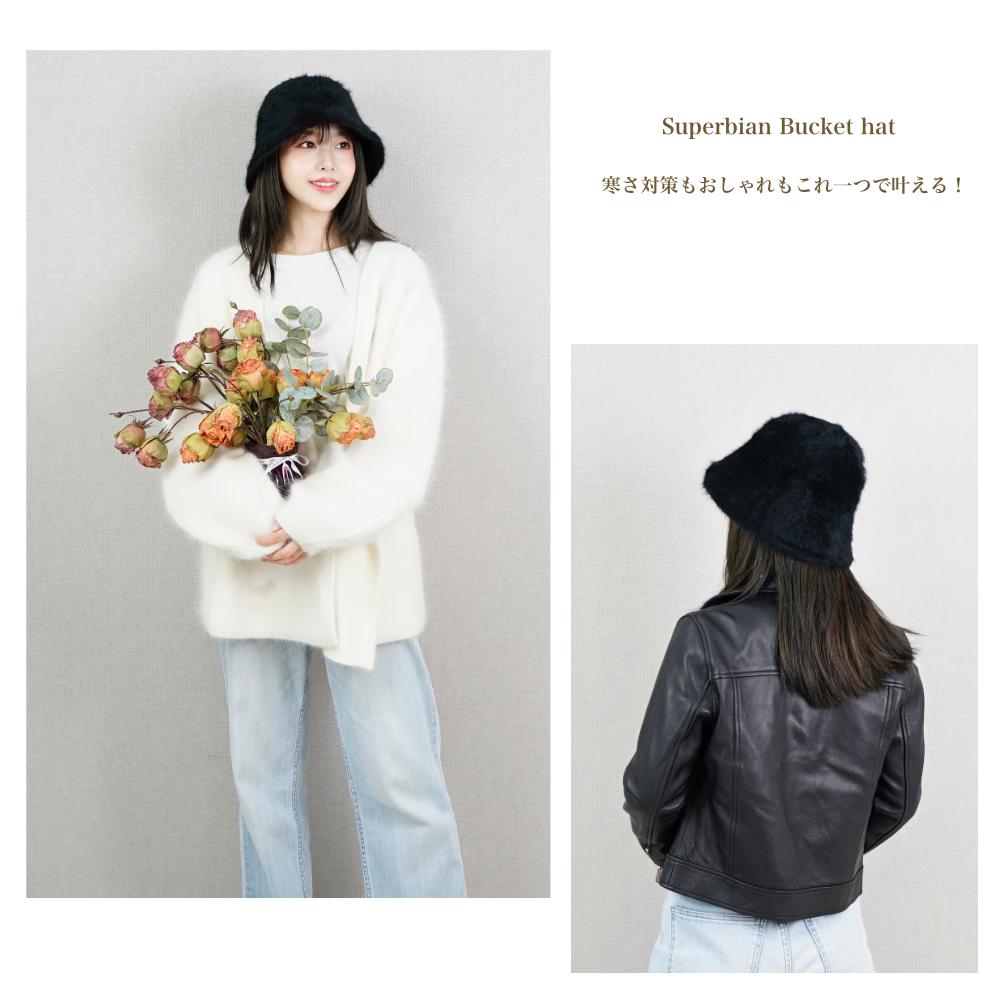 楽天市場】バケットハット レディース 秋冬 ラビットファーハット女性
